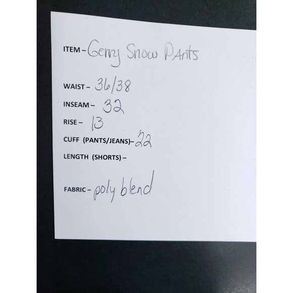 Gerry Winter Snow Pants Men's Size XL Black Fleece Lined - Picture 11 of 11